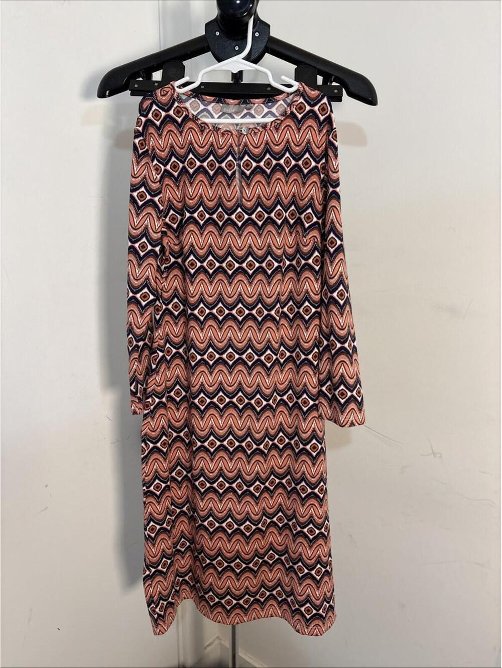 Ellie Kai OrangeBlack Aline Dress New Size 00‎